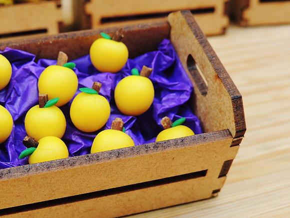 Mini Caixa de Feira com 10 Maracujás - Biscuit