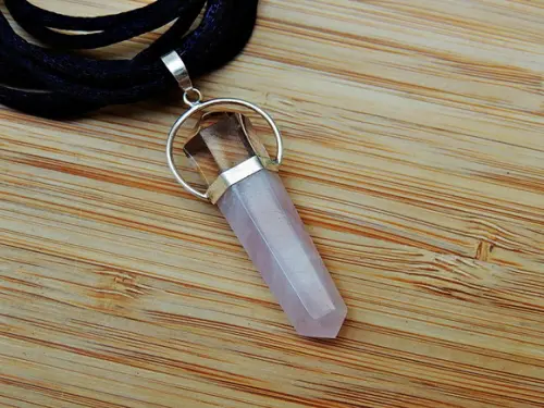 Colar Atlante - Prata 925 - Quartzo Rosa/quartzo Fumê
