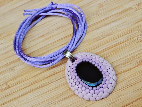 Colar Dragon Lilás e Ônix