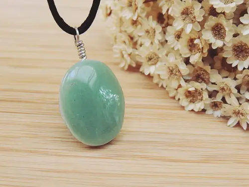 Colar Prata 925 Quartzo Verde Oval