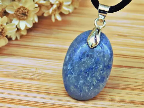 Colar Quartzo Azul Oval