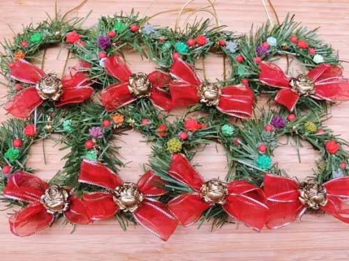 Enfeites de Natal Exclusivos - Mini Guirlandas - 8 Unidades