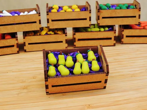 Mini Caixa de Feira com 10 Peras - Biscuit