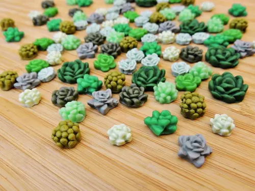 Mini Suculenta em Biscuit - 50 Unidades