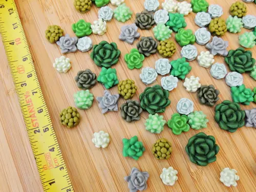 Mini Suculenta em Biscuit - 50 Unidades