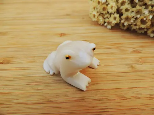 Sapo Em Pedra Natural - Creme