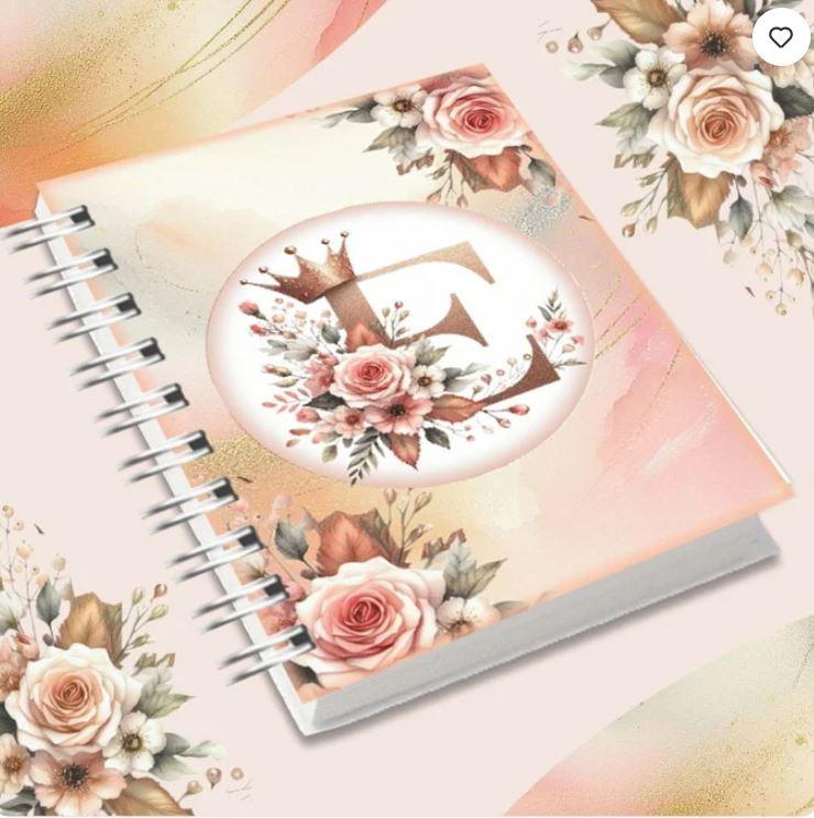 Alfabeto Floral Realeza Rosé Gold Elegância Digital