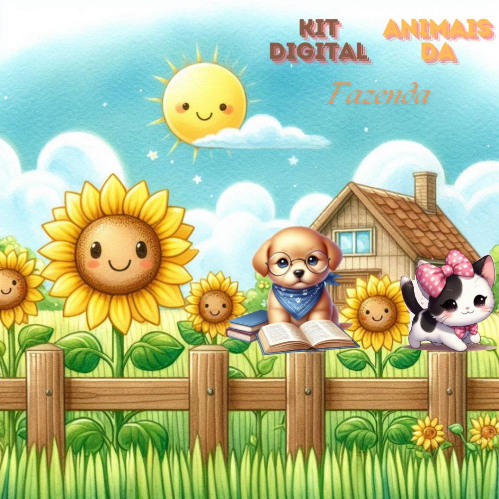 Kit Digital Animais da Fazenda