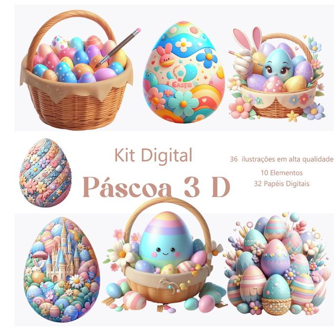Kit Digital Páscoa Encantada 3D Envio Imediato.
