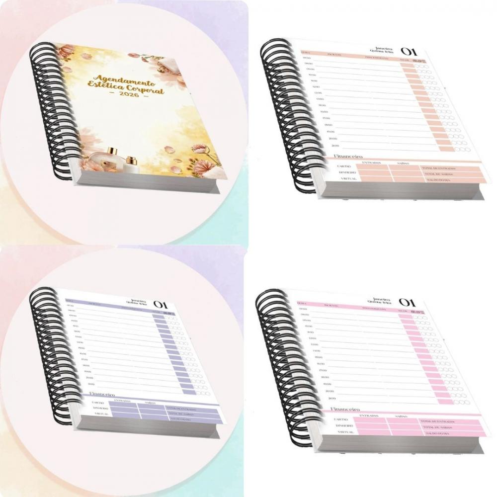 Arquivo Digital Combo Agendamento Acupuntura 2026 , 8 Cores