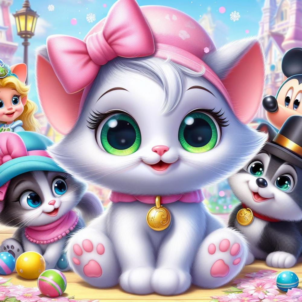 Kit Digital Gatinha Marie em Estilo 3D: Envio Imediato
