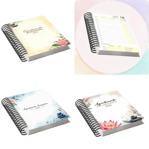 Arquivo Digital Combo Agendamento Acupuntura 2026 , 8 Cores