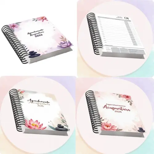 Arquivo Digital Combo Agendamento Acupuntura 2026 , 8 Cores