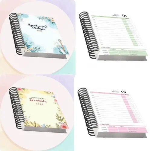 Arquivo Digital Combo Agendamento Dentista 2026 , 8 Cores