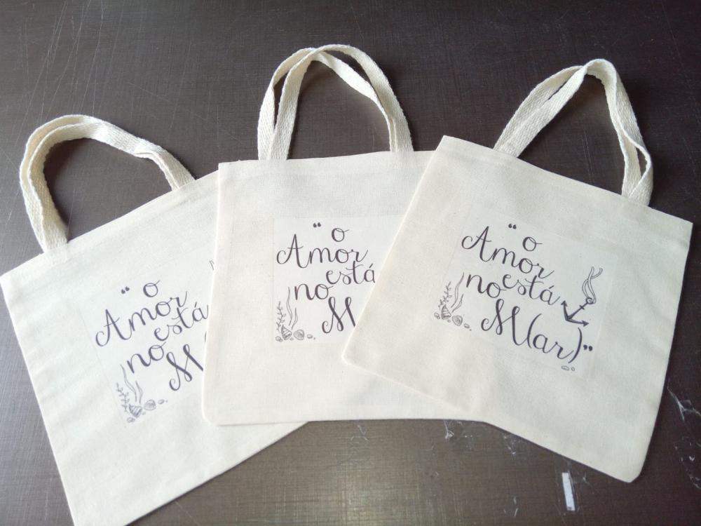 Sacola Ecobag Personalizada 20x20 Algodão Cru