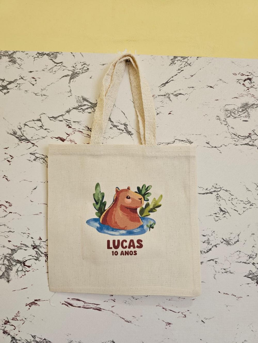 Sacola Ecobag Personalizada 20x20 Algodão Cru