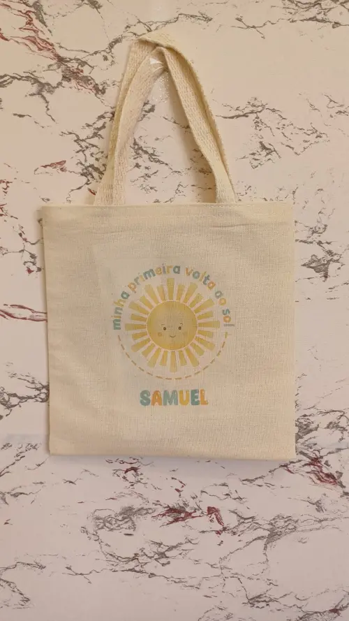 Sacola Ecobag Personalizada 20x20 Algodão Cru