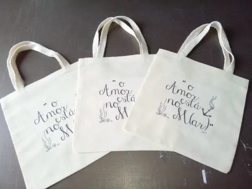 Sacola Ecobag Personalizada 20x20 Algodão Cru