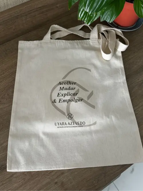 Sacolas Ecobag 30x35 Personalizadas Algodão Cru