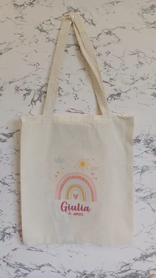 Sacolas Ecobags 35x40 Personalizadas Algodão cru