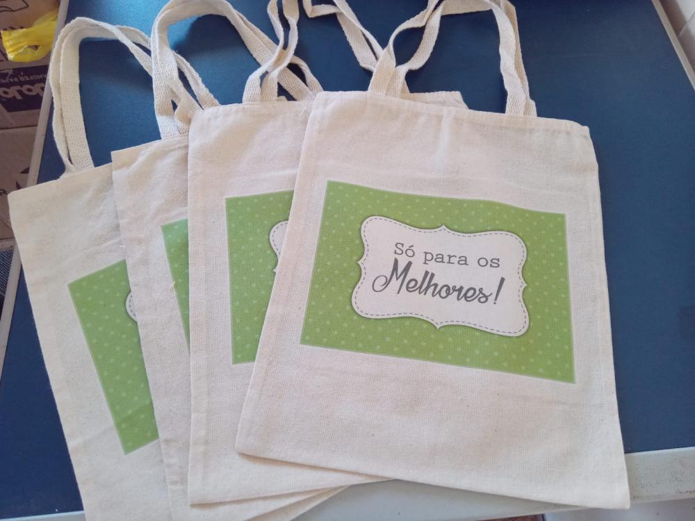 Sacolas ecobags de algodão 24x30 Personalizadas