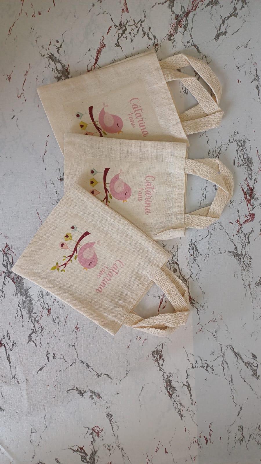 Sacolas ecobags de algodão 15x20 Personalizadas -