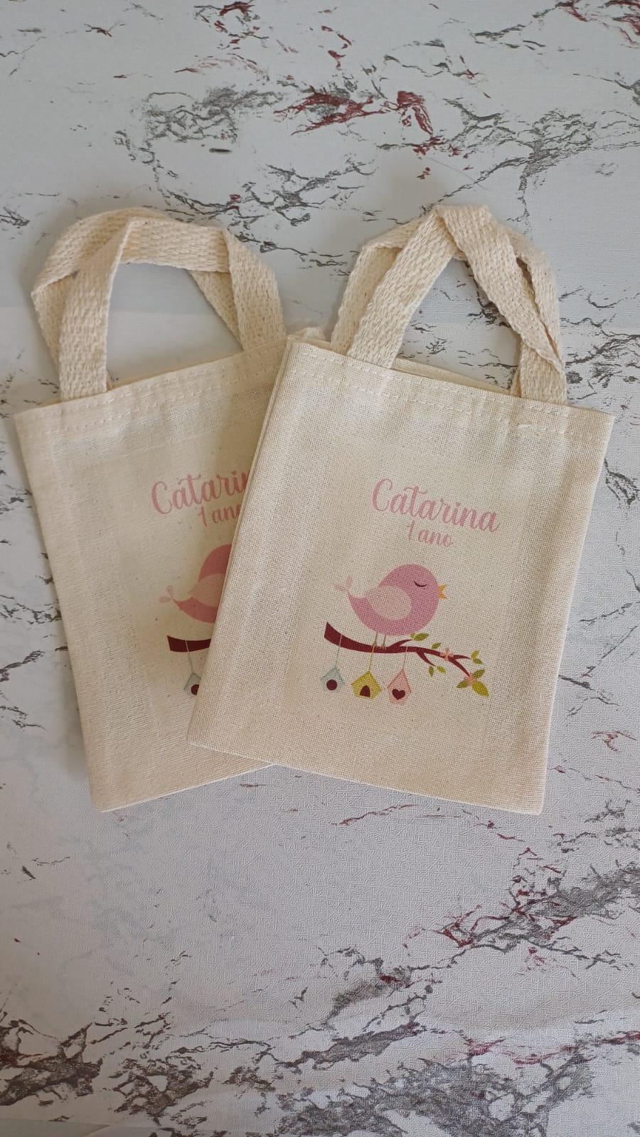 Sacolas ecobags de algodão 15x20 Personalizadas -