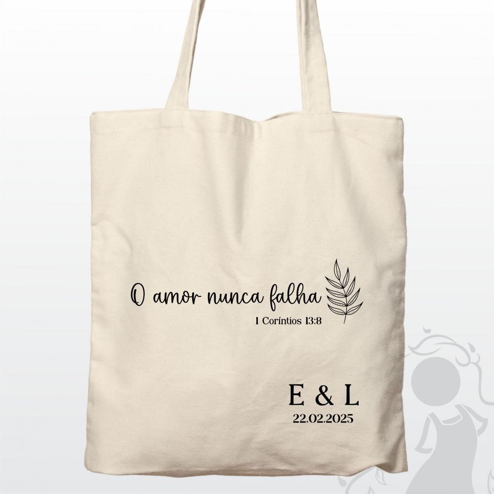 Sacolas ecobag de algodão 30x30 personalizada e silk 1 cor