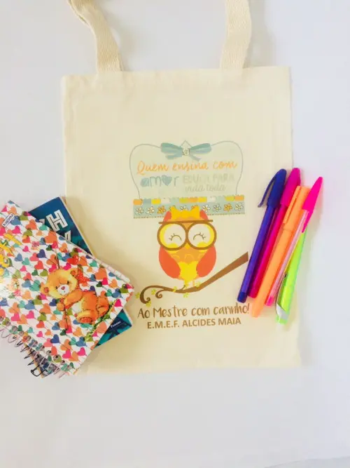 Sacolas ecobags de algodão 24x30 Personalizadas