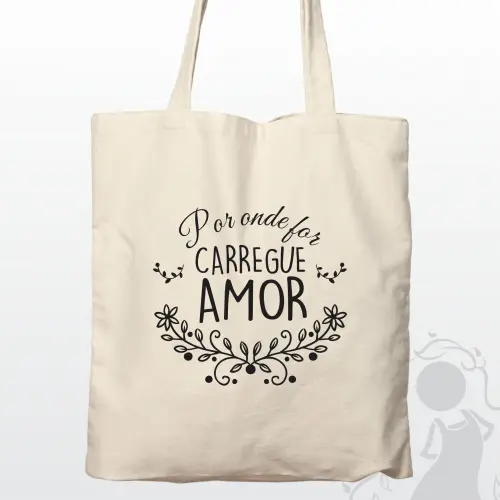 Sacolas ecobag de algodão 30x30 personalizada e silk 1 cor