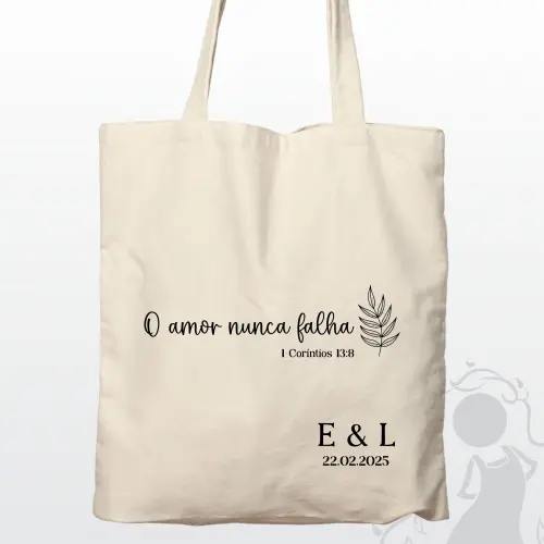 Sacolas ecobag de algodão 30x30 personalizada e silk 1 cor