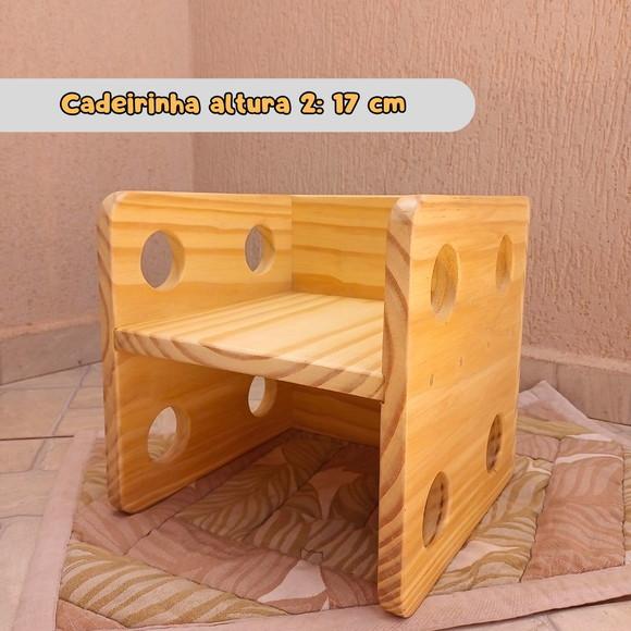 Cadeira Cubo 3 em 1 Montessori - 28 cm