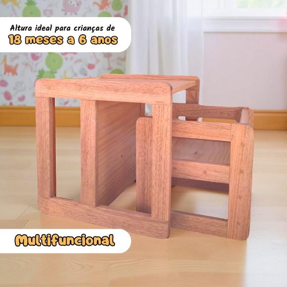 Kit 2 Cadeiras Infantis Cubo Reforçadas 3 em 1 - 30 e 40 cm