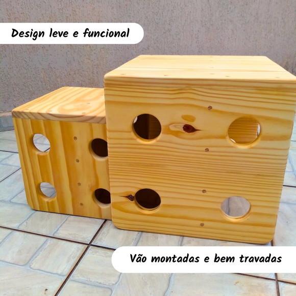 Kit Conjunto 2 Cadeirinhas Cubo 3 em 1 - 28 e 38 cm