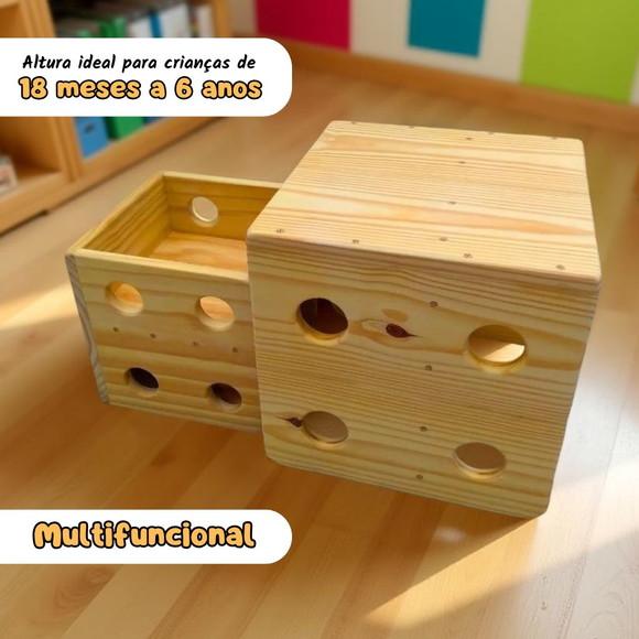 Kit Conjunto 2 Cadeirinhas Cubo 3 em 1 - 28 e 38 cm