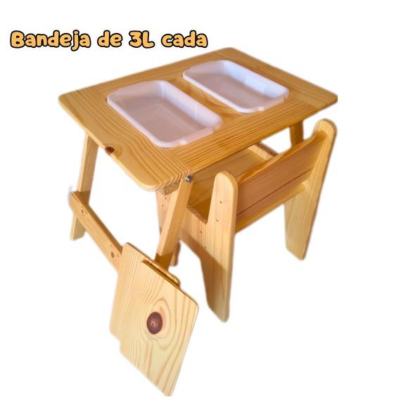 Kit Mesa Sensorial Dupla Dobrável M + 1 Cadeirinha M