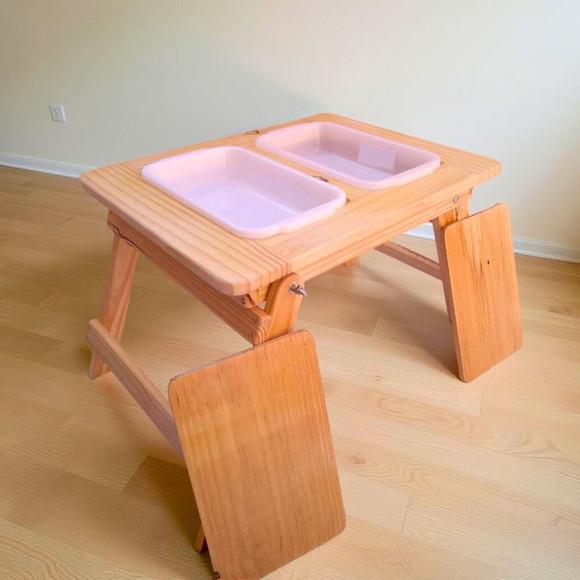 Mesa Sensorial Dupla Dobrável Montessori - Tamanho P