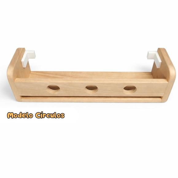 Prateleira Círculos Quarto Infantil Madeira Cedro 50cm