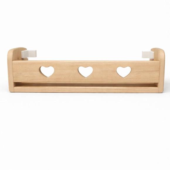 Prateleira Corações Quarto Infantil Madeira Cedro 50cm