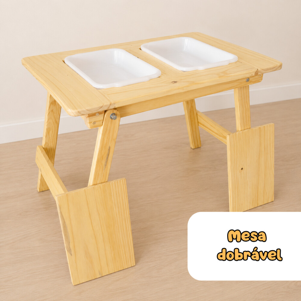 Mesa Sensorial Dupla Dobrável - Tamanho M