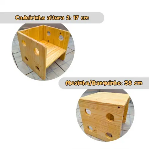 Cadeira Cubo 3 em 1 - 38 cm
