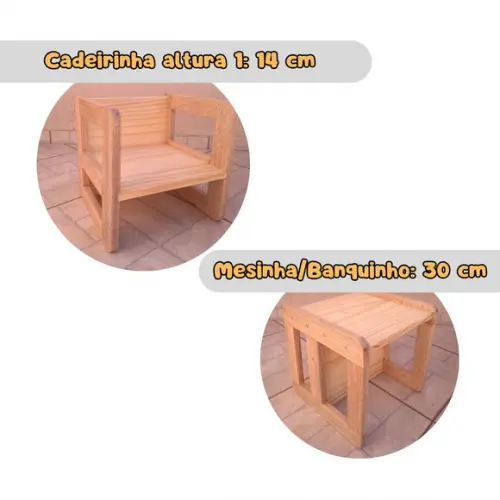 Cadeira Infantil Cubo Reforçada - 30 cm