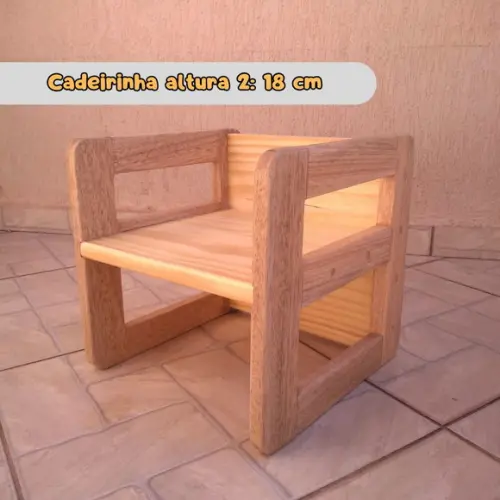 Cadeira Infantil Cubo Reforçada - 30 cm