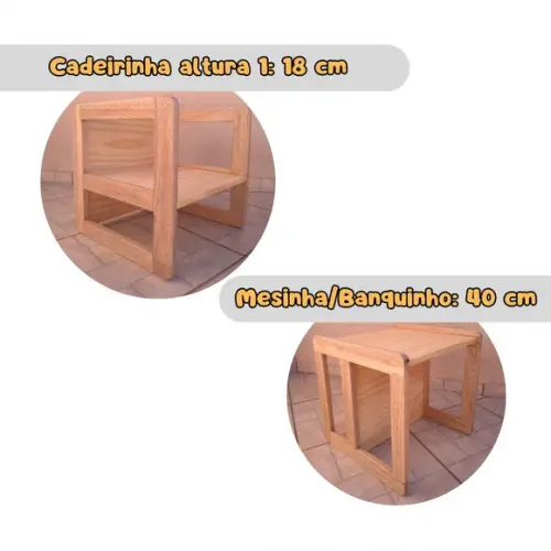 Cadeira Cubo Infantil Reforçada - 40 cm