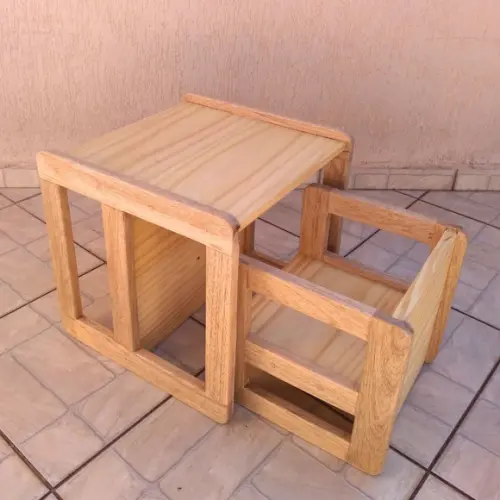 Kit 2 Cadeiras Infantis Cubo Reforçadas 3 em 1 - 30 e 40 cm