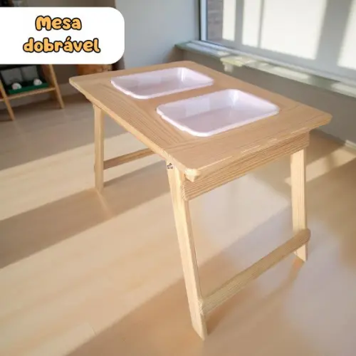Mesa Sensorial Dupla Dobrável - Tamanho G