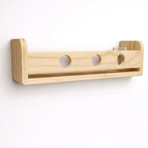 Prateleira Infantil Círculos Madeira Pinus 50cm Montessori