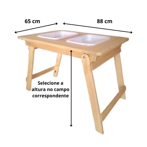 Mesa Infantil Sensorial Dobrável Tamanho G 2 Bandejas + Tampos