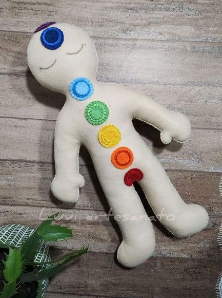 Boneco Chákras para Reiki