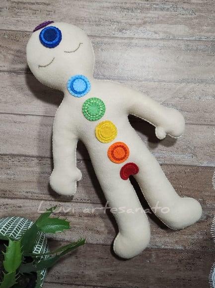 Boneco Chákras para Reiki